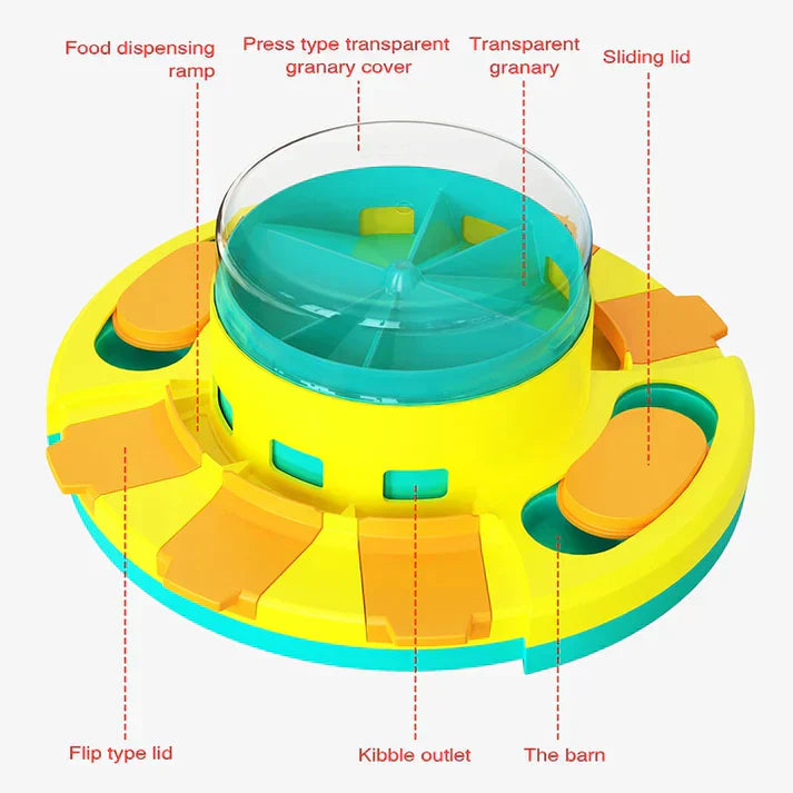 PuzzleFeast Pet Feeder - Interactive Feeding Game for Pets Bowlift
