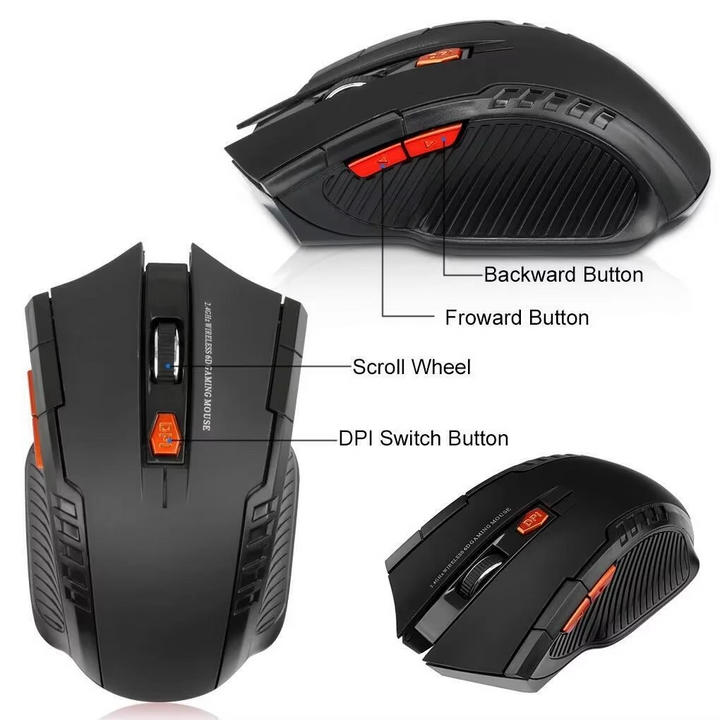 BowLift | Precision 2.4G Wireless Optical Mouse with USB Receiver