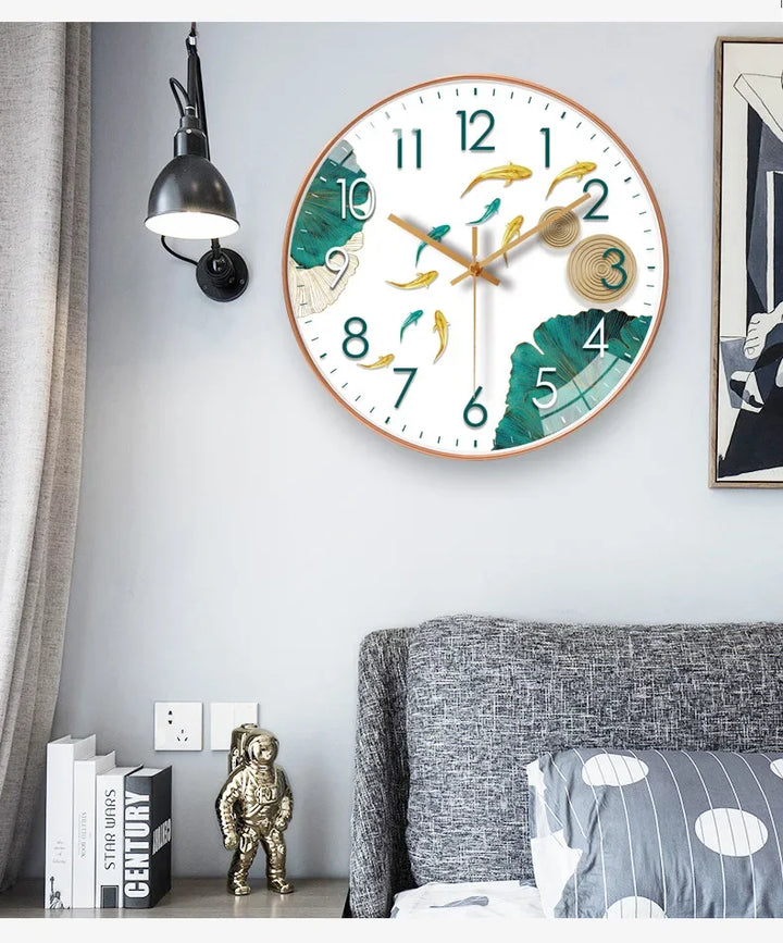 BowLift | Modern wall clock elegance in the bedroom