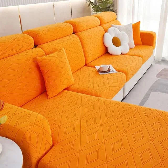 BowLift | SlipBliss - Elegant Jacquard Non-Slip Sofa Cover