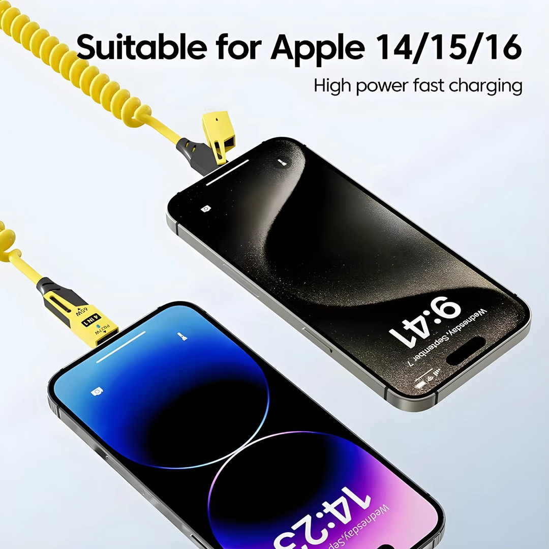 BowLift | Multi-Device 65W Fast Charging USB-C Cable for iPhone, Xiaomi, Samsung