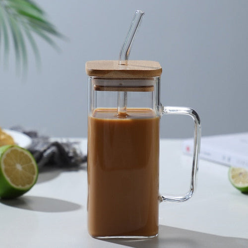 BowLift | Stylish Square Large Capacity Mug with Straw