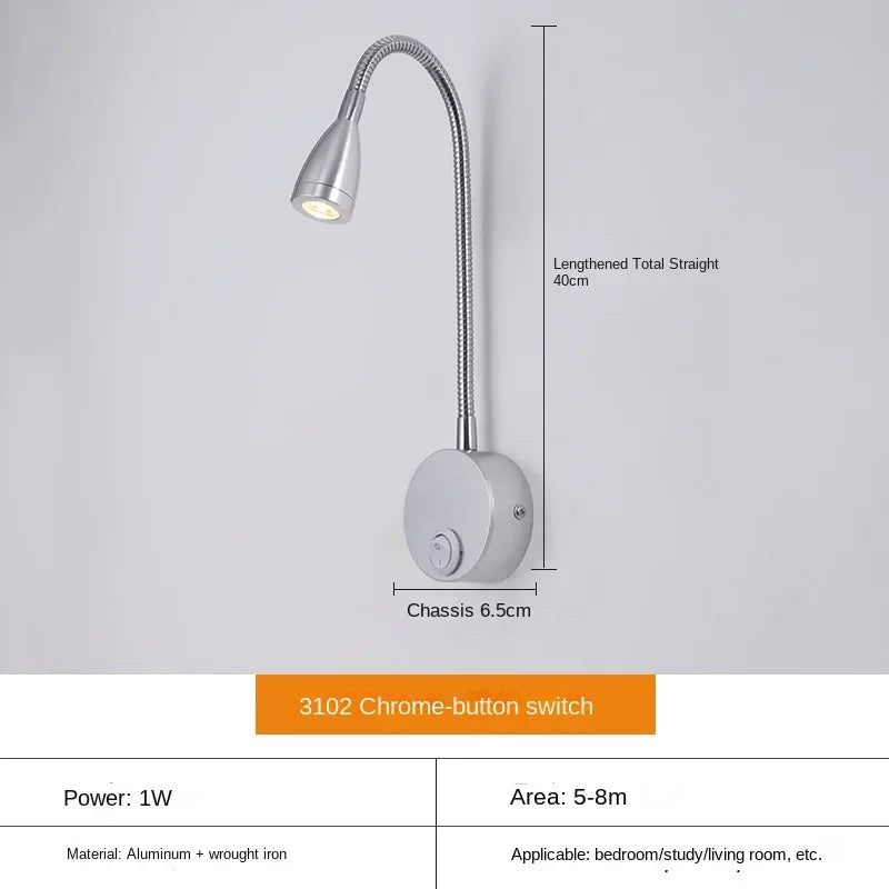 BowLift | Versatile LED Wall Lamp: Modern, Flexible, Perfect for Reading in Bed