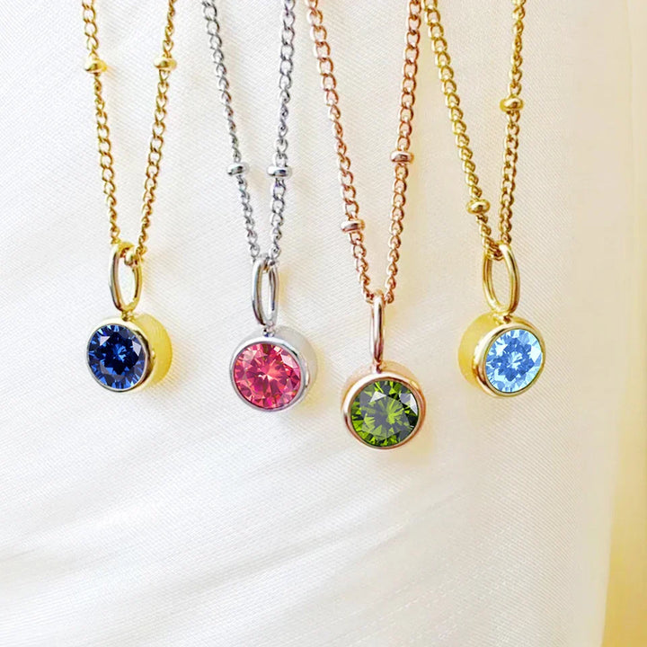 BowLift | Dainty Birthstone Satellite Choker Necklace