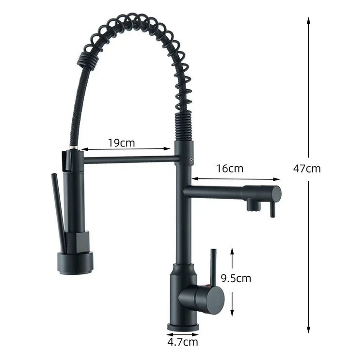 Faucet with Double Spout – High-Quality Faucet for Flexible Washing, Swivable, Ideal for Modern Kitchens, Easy to Clean and Simple Installation | Bowlift
