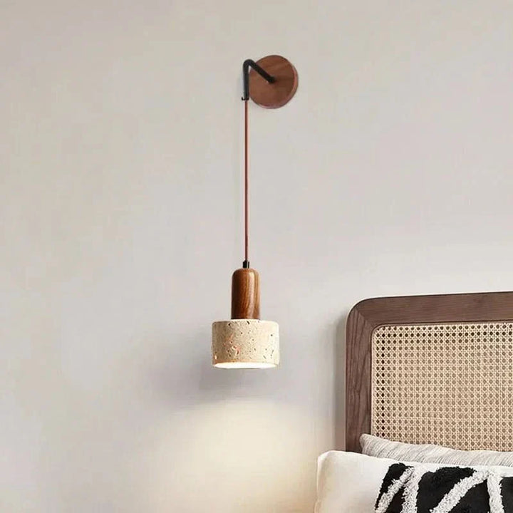 BowLift | Wabi-Sabi Stone Wall Lamp – Warm LED Light