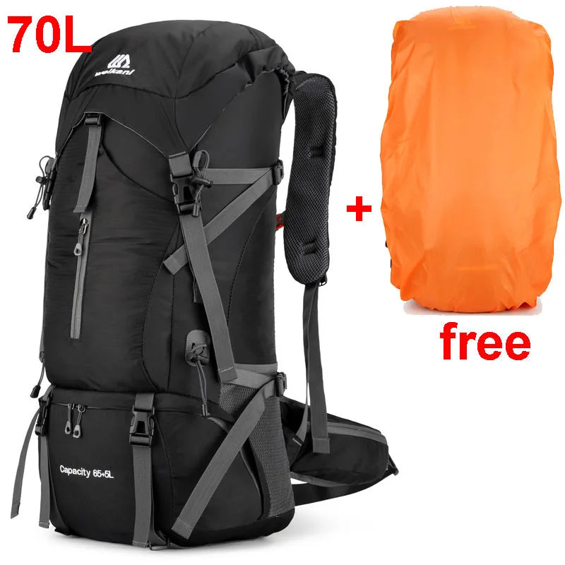 Alpivento 70L Trekking Backpack with Rain Cover | Bowlift