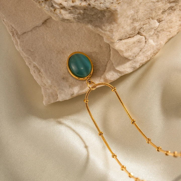 BowLift | 18k Blue Opal Satellite Chain Necklace