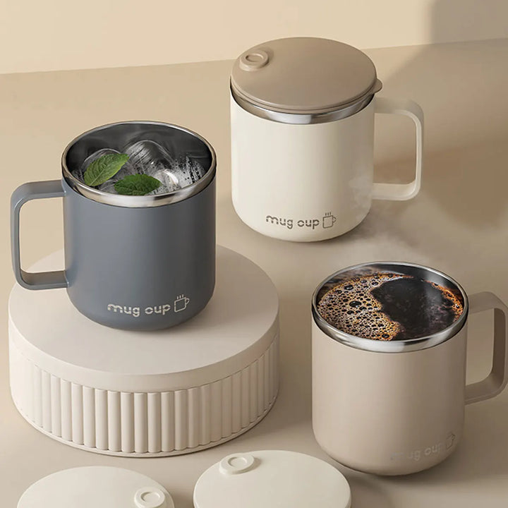 Insulated stainless steel coffee cup with lid | Bowlift