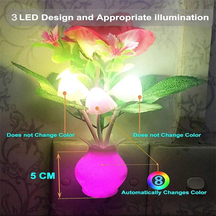 Mini Flower Vase Smart Light Sensor Night Lamp | Bowlift