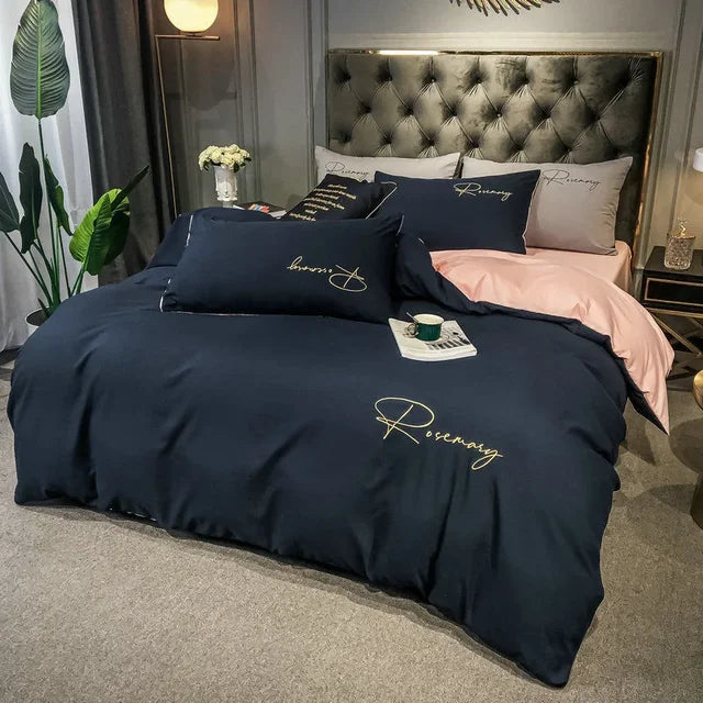 BowLift | EmbroiLux Bedding - Elegant luxury duvet cover with embroidery design