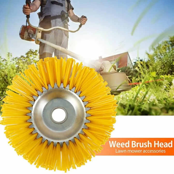 BowLift | WeedMaster 220 | 8-Inch Weed Wheel with Nylon Brush Head | For Lawn Trimmers & Brush Cutters | For Paving Joints & Edges