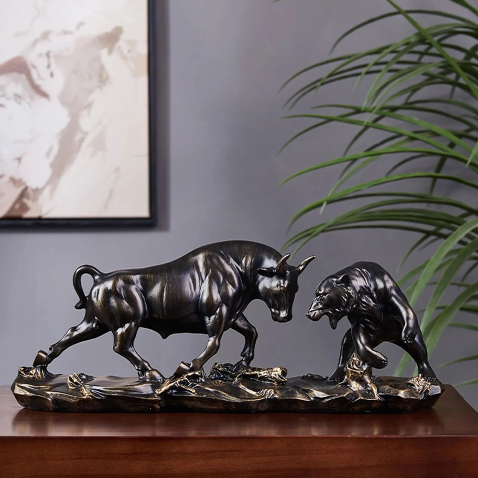 BowLift | Feng Shui Bear and Bull Statue, Bull Figure, Collection Cow Sculptures Animal