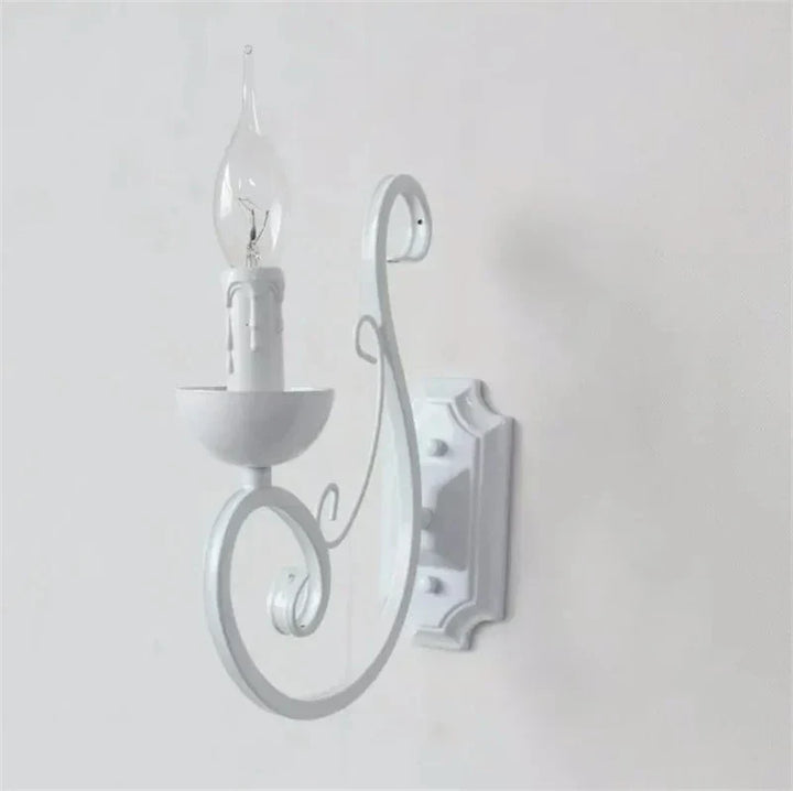 LuminousEra - White Wall Lamp with E14 Candle Light Bowlift