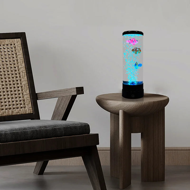 BowLift | Simulated Led Colorful Large Bubble Fish Light Aquarium Tank Usb Night Light for Home Desk Bedroom Living Room