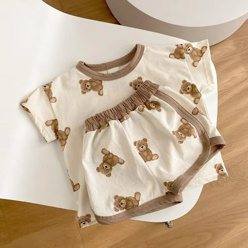 BowLift | 2PCS Summer Baby Outfit Set, Cotton Short Sleeve Top and Shorts for Infants and Toddlers