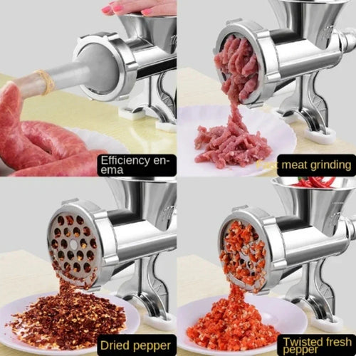 BowLift | Meat Grinder Kraftivo | Manual | Aluminum Alloy | For Ground Meat, Sausages & Dough