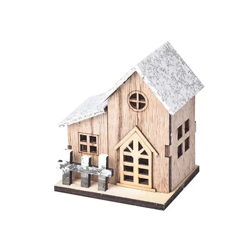 BowLift | FrostGlitter Christmas Lanterns - Enchanting House-shaped Christmas Decoration for a Magical Atmosphere