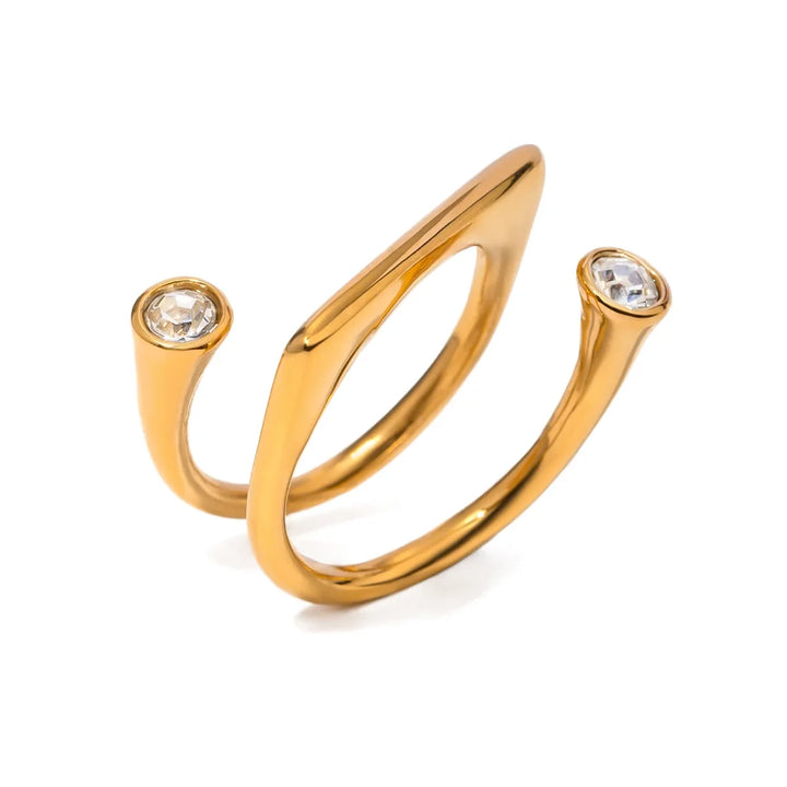 BowLift | Asymmetrical Triple Wrap Diamond Tip Rings