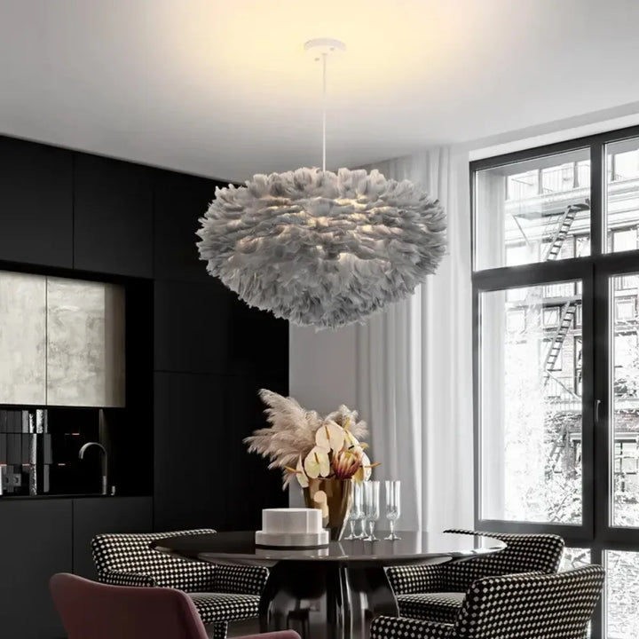 BowLift | Scandinavian Feathers Pendant Lamp with Modern LED