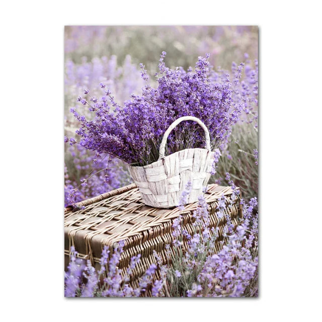 Provence Landscape Purple Lavender Pictures Of Calm Wall Art Fine Art Canvas Prints Gallery Wall Pictures For Living Room Art Decor | Bowlift