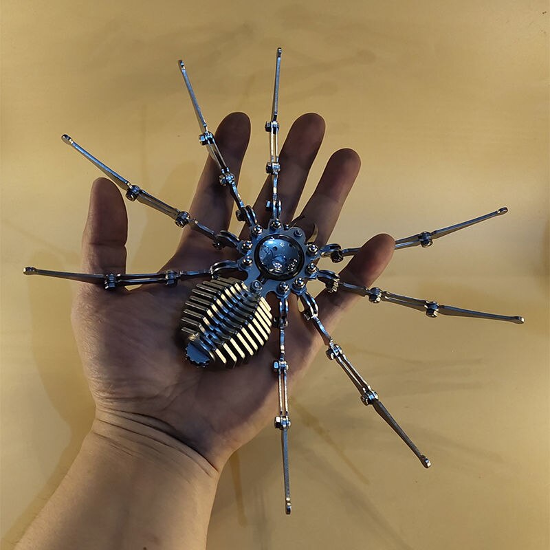 BowLift | Robot spider Stainless Steel Mechanical Clock