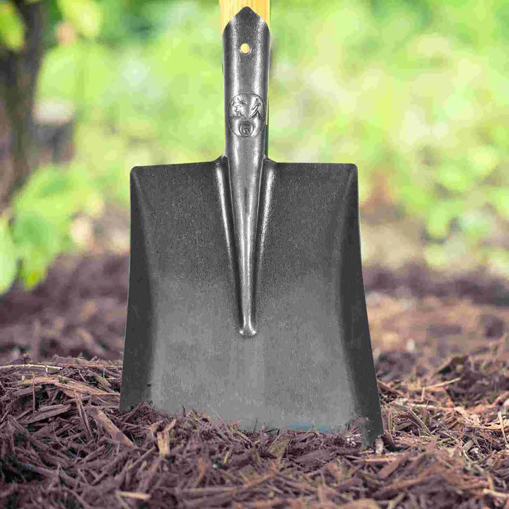 BowLift | TerraGrip Garden Spade | Extra Robust & Handy | For Roots & Lawn Edges | Carbon Steel Rust-Free