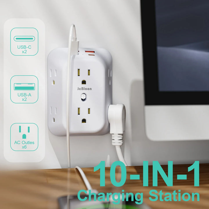 BowLift | 10-in-1 Wall Plug Power Hub