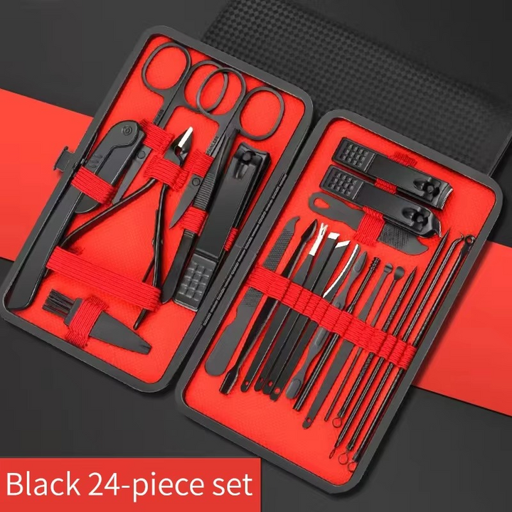 BowLift | 16-Piece Stainless Steel Manicure and Pedicure Grooming Set