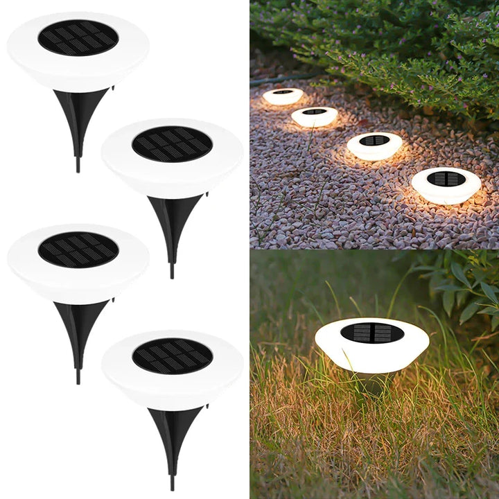 Solar Outdoor Pathway 4-Piece Lights Bowlift