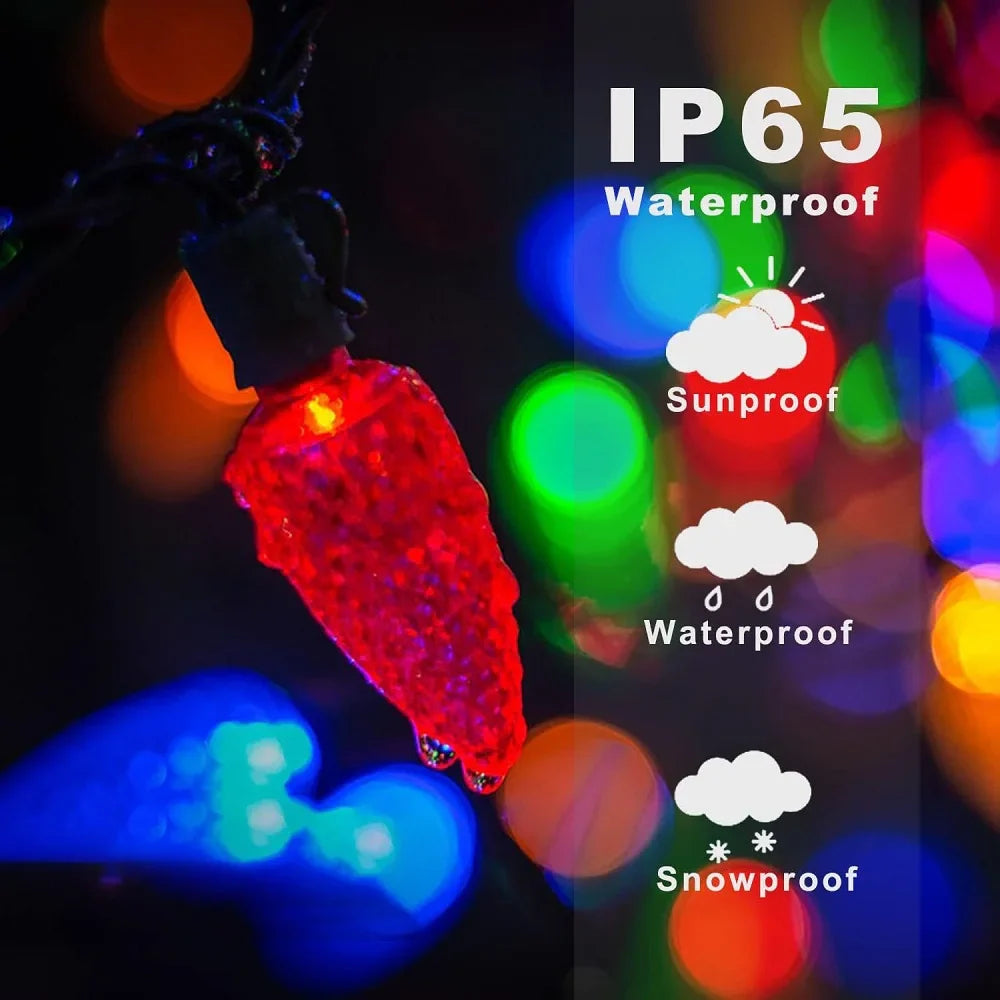 BowLift | SunBerry Solar-Strawberry-Light String | 8 Light Modes | Color Change & Solar Powered | For Garden, Balcony & Christmas