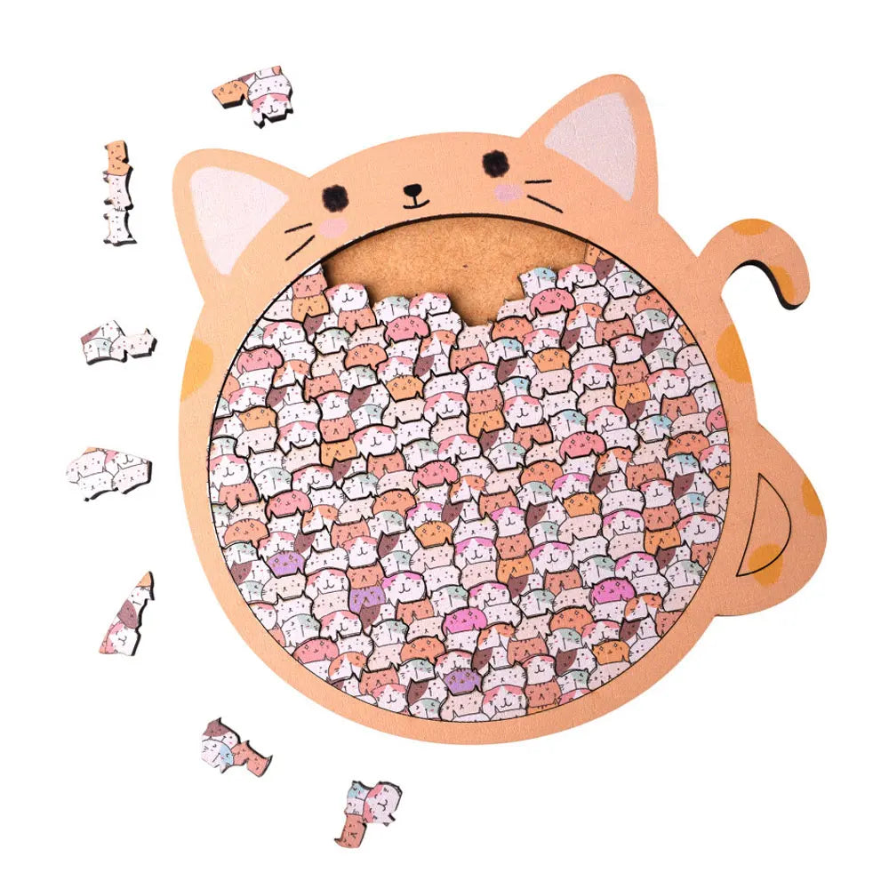 BowLift | Wooden Cat Craze Wooden Art Puzzle