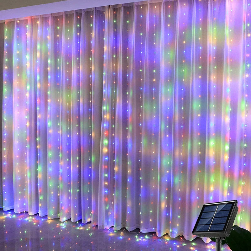 BowLift | LumiGlow Solar Curtain Lights | Waterproof LED String for Outdoor Decor