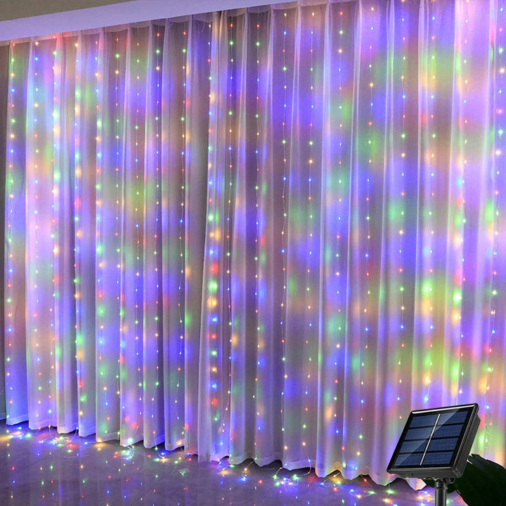 BowLift | LumiGlow Solar Curtain Lights | Waterproof LED String for Outdoor Decor