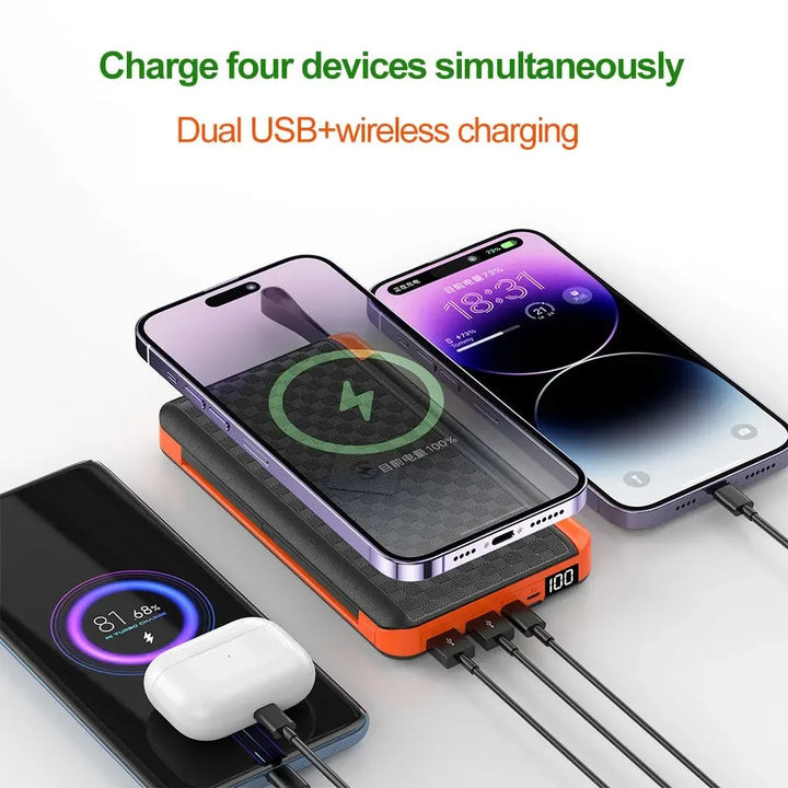BowLift | Solar Powerbank VoltMate Flip 15W | 10,000/20,000mAh | Wireless Qi Charging | Solar Panel Foldable | Waterproof & Shockproof
