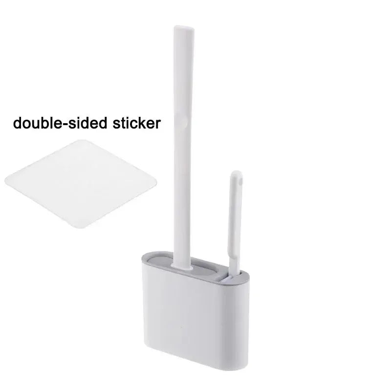 BowLift | Toilet Brush HygieBrush DuoClean | 2-in-1 Silicone Toilet Brush Set with Wall Mount | Antibacterial & Space-Saving