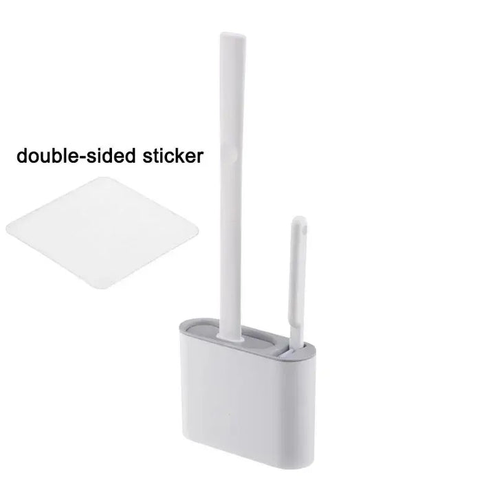 BowLift | Toilet Brush HygieBrush DuoClean | 2-in-1 Silicone Toilet Brush Set with Wall Mount | Antibacterial & Space-Saving