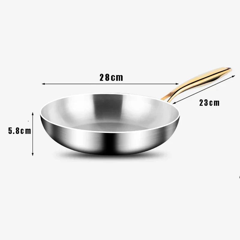 ChefSteel – Professional Stainless Steel Frying Pan for Gas & Induction Bowlift