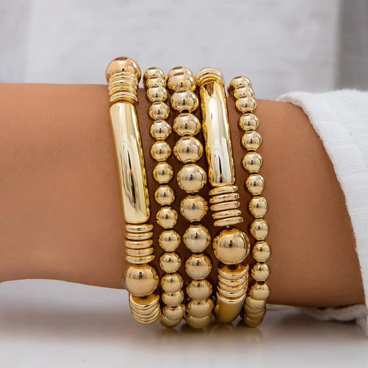 BowLift | 5pc Beaded Bracelet Stack Set