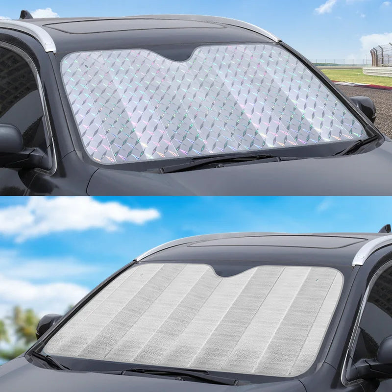 BowLift | SOLVEX Auto Sunshade | UV Protection & Heat Protection for Front and Rear Windows | Reflective Aluminum Foil | Universally Compatible