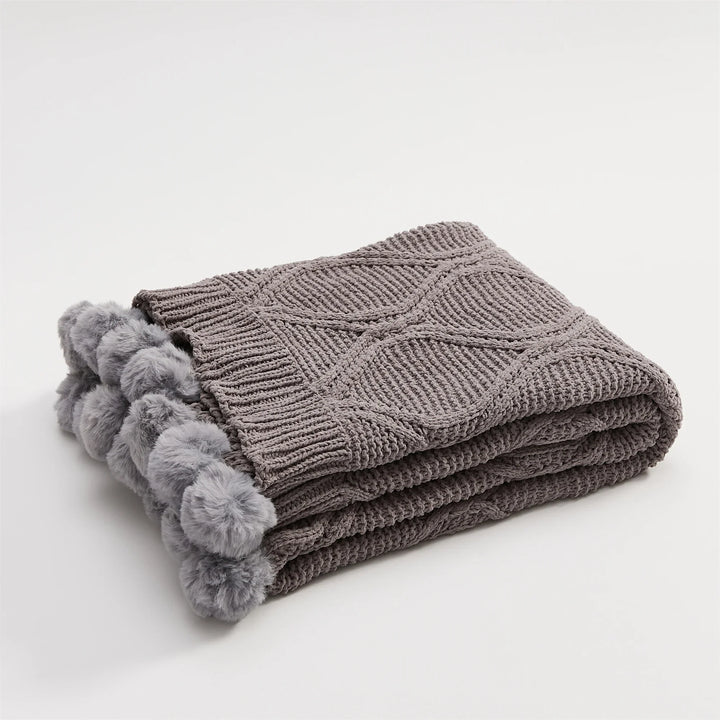 HeartCozy Blanket – Luxe Chenille Blanket with Heart Fringes Bowlift