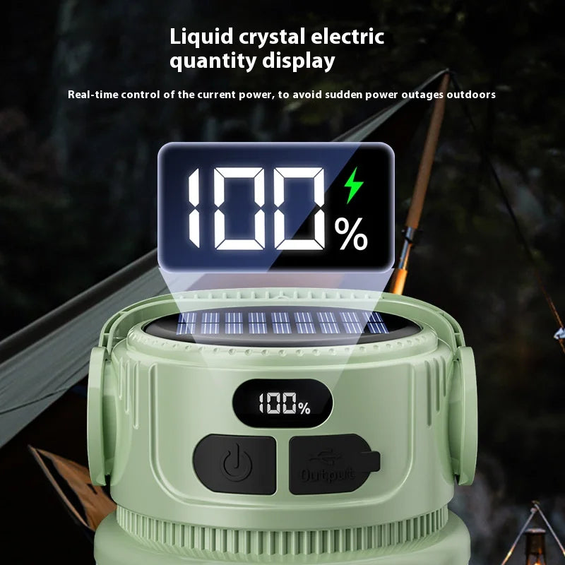 BowLift | Luminatra Solar LED Camping Lamp | Rechargeable & Waterproof | 6 Light Modes | For Outdoor, Emergencies & Travel