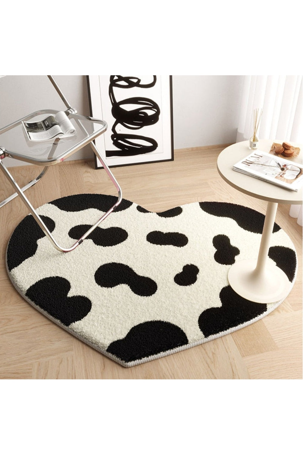 Peach heart rug | Bowlift