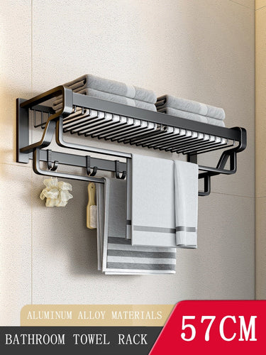 BowLift | Luxe Wall-Mounted Towel Station Bathroom Organizer