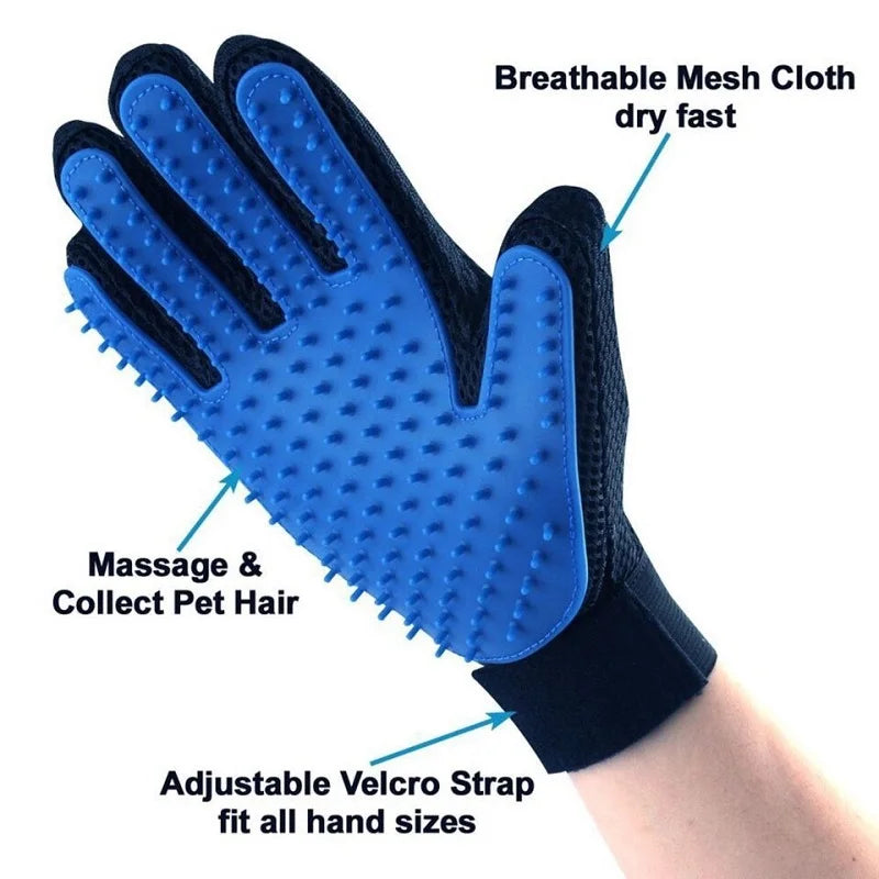 BowLift | FellGlanz | Cat & Dog Grooming Glove | Self-Cleaning Brush | 180 Silicone Nubs | Soft Coat Care & Hair Removal