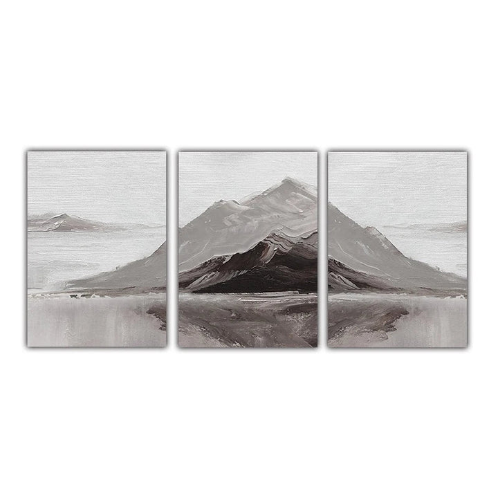 Abstract Gray Mountain Landscape Wall Art Fine Art Canvas Prints Pictures For Modern Apartment Living Room Dining Room Art Decor | Bowlift