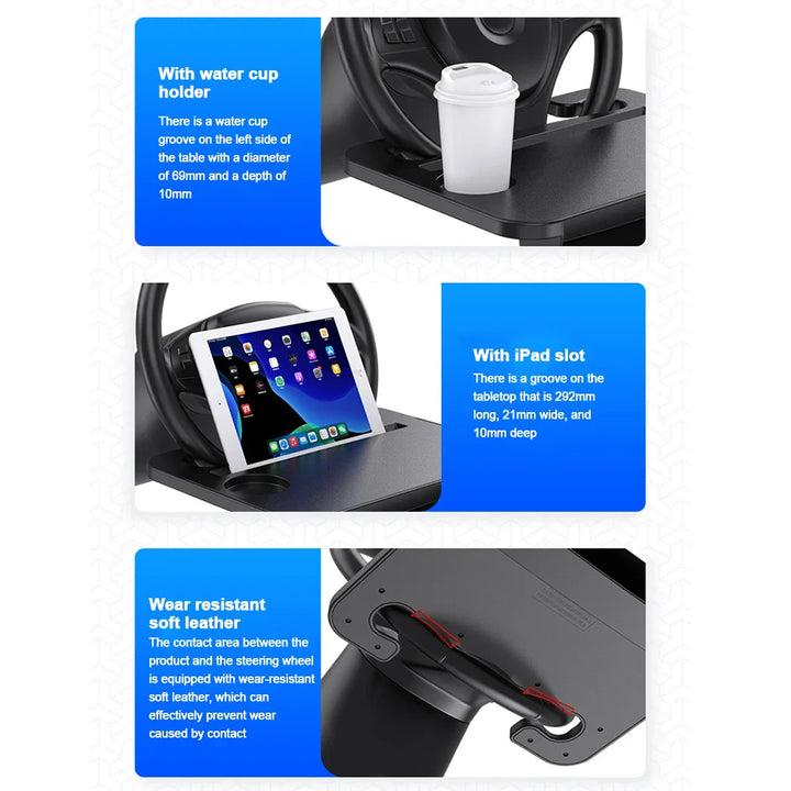 BowLift | 2 In 1 Car Steering Dine with Seat Gap Organizer
