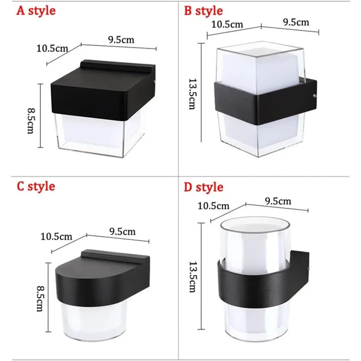 BowLift | AuroBeam LED Outdoor Wall Light | Waterproof IP65 | Modern Design for Balcony, Garden & Entrance | 9W / 18W