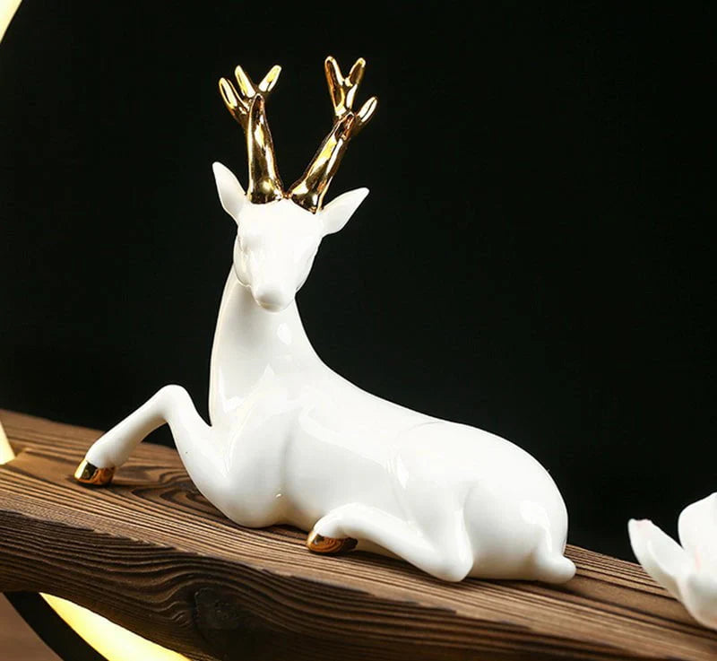 BowLift | White Deer Incense Burner Lamp - SereneStag
