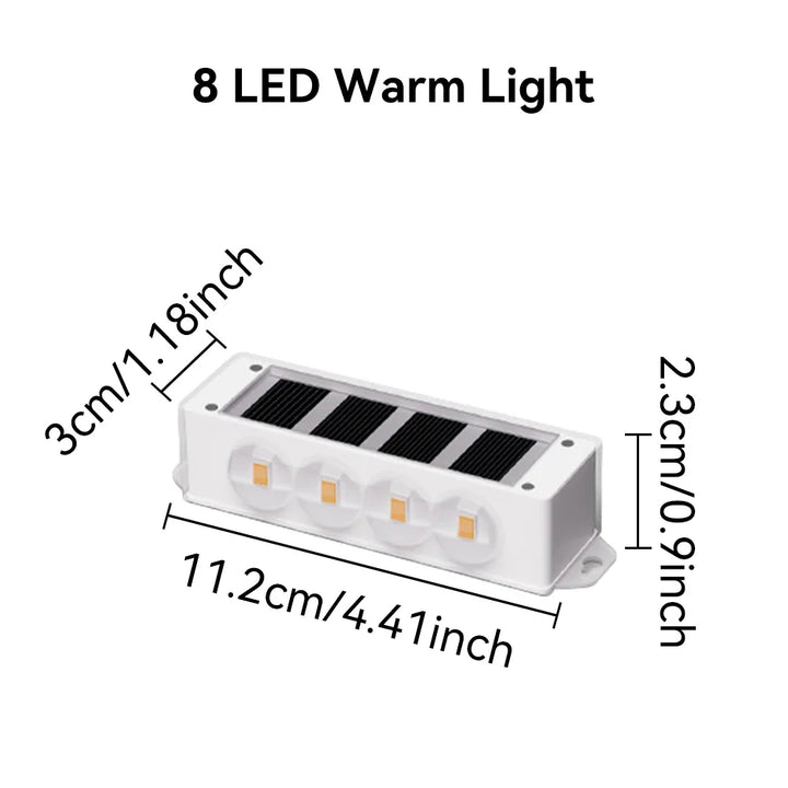 BowLift | Solar Wall Lights Solavine | Warm White Light | IP44 Weatherproof | For Fence, Terrace & Garden | 8 Hours Light Duration
